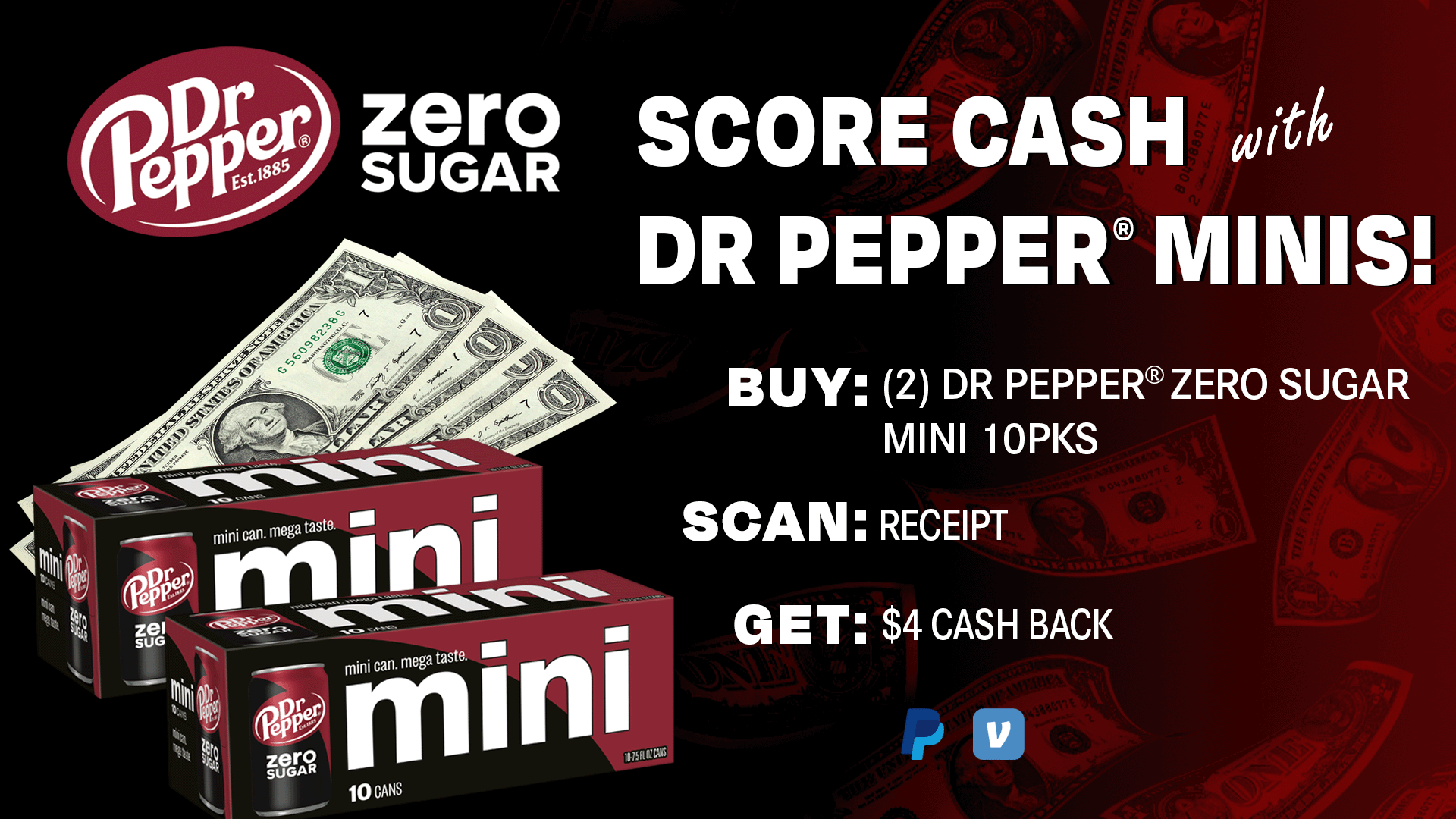 score cash with dr pepper